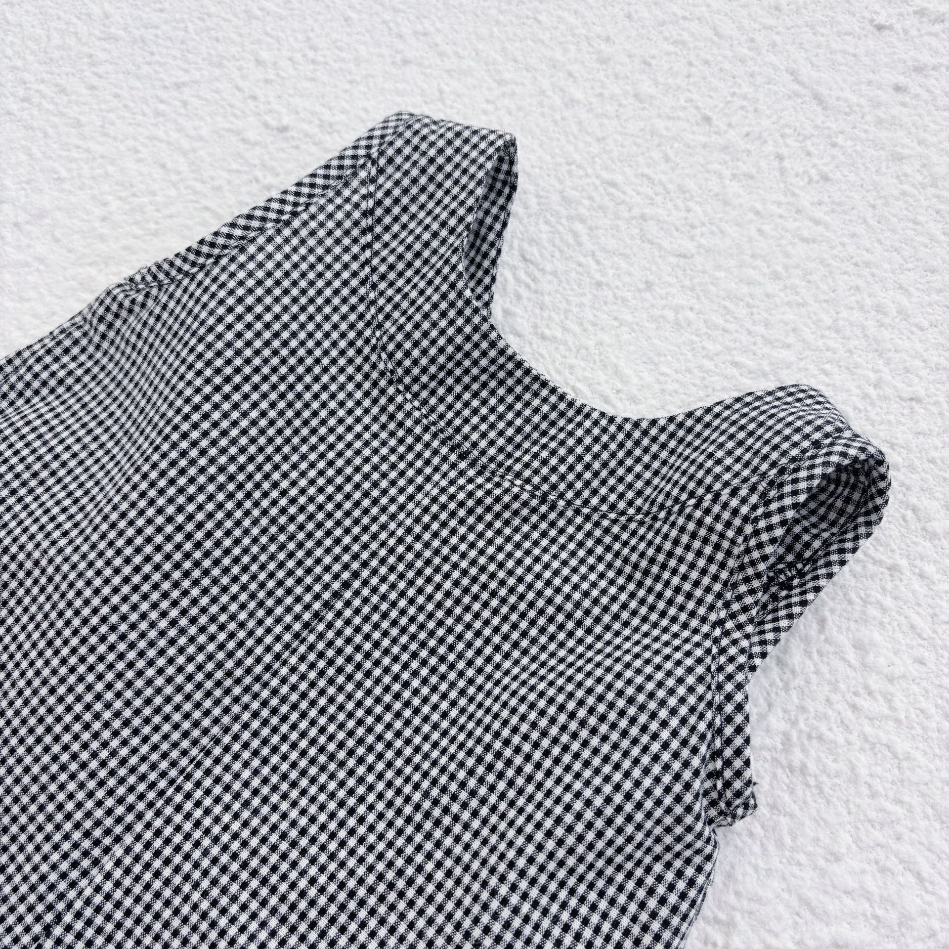 Summer Arrival Baby Unisex Casual Plaid Pattern Sleeveless Rompers, MyKids-USA®, Baby One-Pieces, MyKids-USA -  -  -  -  -  -  - 