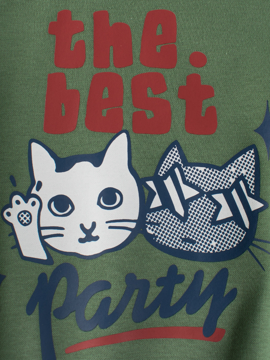 Arrival Kids Kitten Pattern Crew Neck Long Sleeves Warm Cozy Pullover, MyKids-USA®, Baby & Toddler Outerwear, MyKids-USA -  -  -  -  -  -  - 