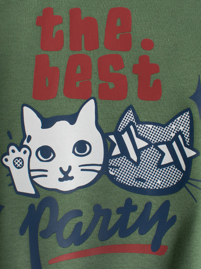 Arrival Kids Kitten Pattern Crew Neck Long Sleeves Warm Cozy Pullover, MyKids-USA®, Baby & Toddler Outerwear, MyKids-USA -  -  -  -  -  -  - 