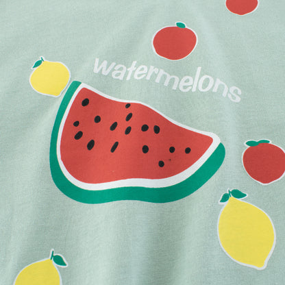 Summer Baby Kids Girls Letters and Fruits Cartoon Print Short Sleeves Crew Neck Top Shirt, MyKids-USA®, Shirts, MyKids-USA -  -  -  -  -  -  - 
