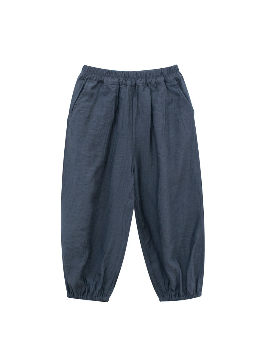 Children’s Summer Comfortable Simple Casual Plain Pants – Thin Trousers, MyKids-USA®, Baby & Toddler Bottoms, MyKids-USA - Size/Age - 90 (12-24M) - Color - Blue -  -  - TR2504252129-A