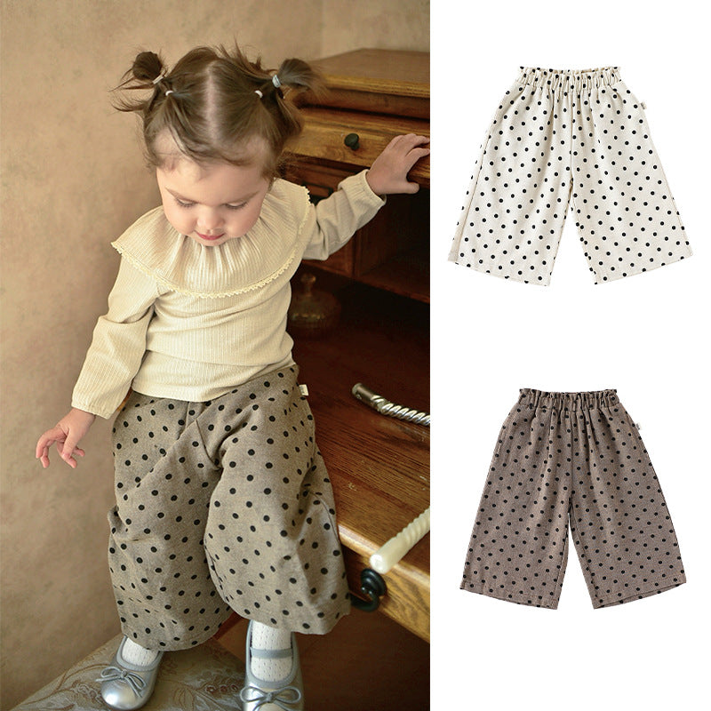 Autumn Arrival Casual Baby Kids Girls Dots Pattern Pants, MyKids-USA®, Trousers, MyKids-USA -  -  -  -  -  -  - 