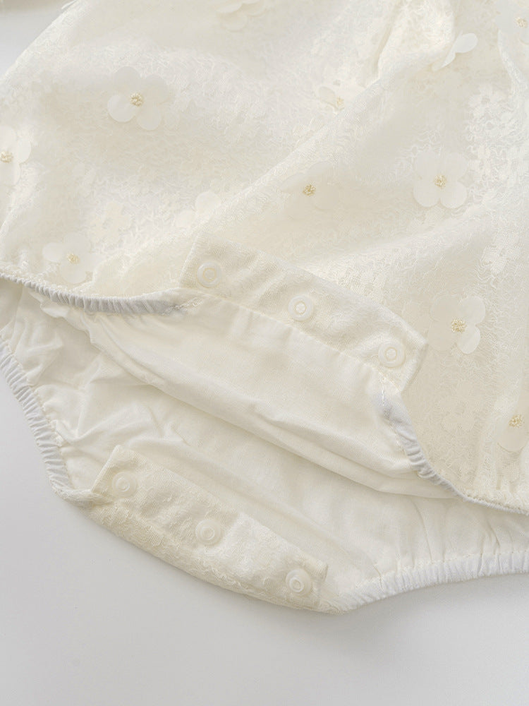 Autumn Arrival Solid Color Baby Girls Flowers Pattern Long Sleeves Onesies with Princess Collar and Hat, MyKids-USA®, Baby One-Pieces, MyKids-USA -  -  -  -  -  -  - 