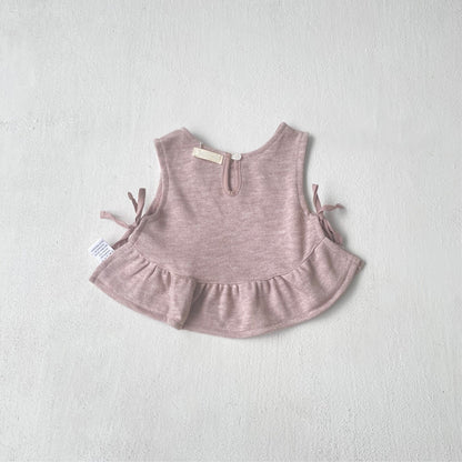 MyKids-USA® Design Autumn Baby Kids Girls Sleeveless Solid Color Plain Vest