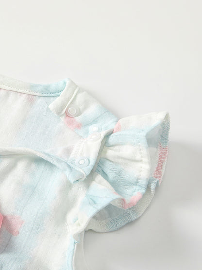 Summer Arrival Baby Girls Fly Sleeves Geometric Pattern Bodysuit, MyKids-USA®, Bodysuits, MyKids-USA -  -  -  -  -  -  - .