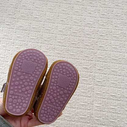 MyKids-USA® Baby Girl Faux Suede Bowknot Soft Sole Shoes