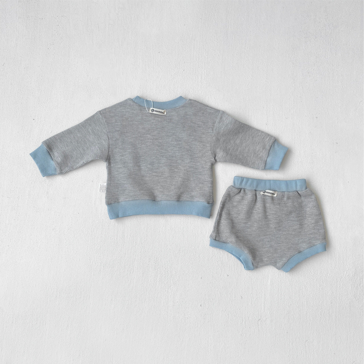 Arrival Summer and Spring Baby Unisex Long Sleeves Letters Pattern Pullover and Shorts Clothing Set