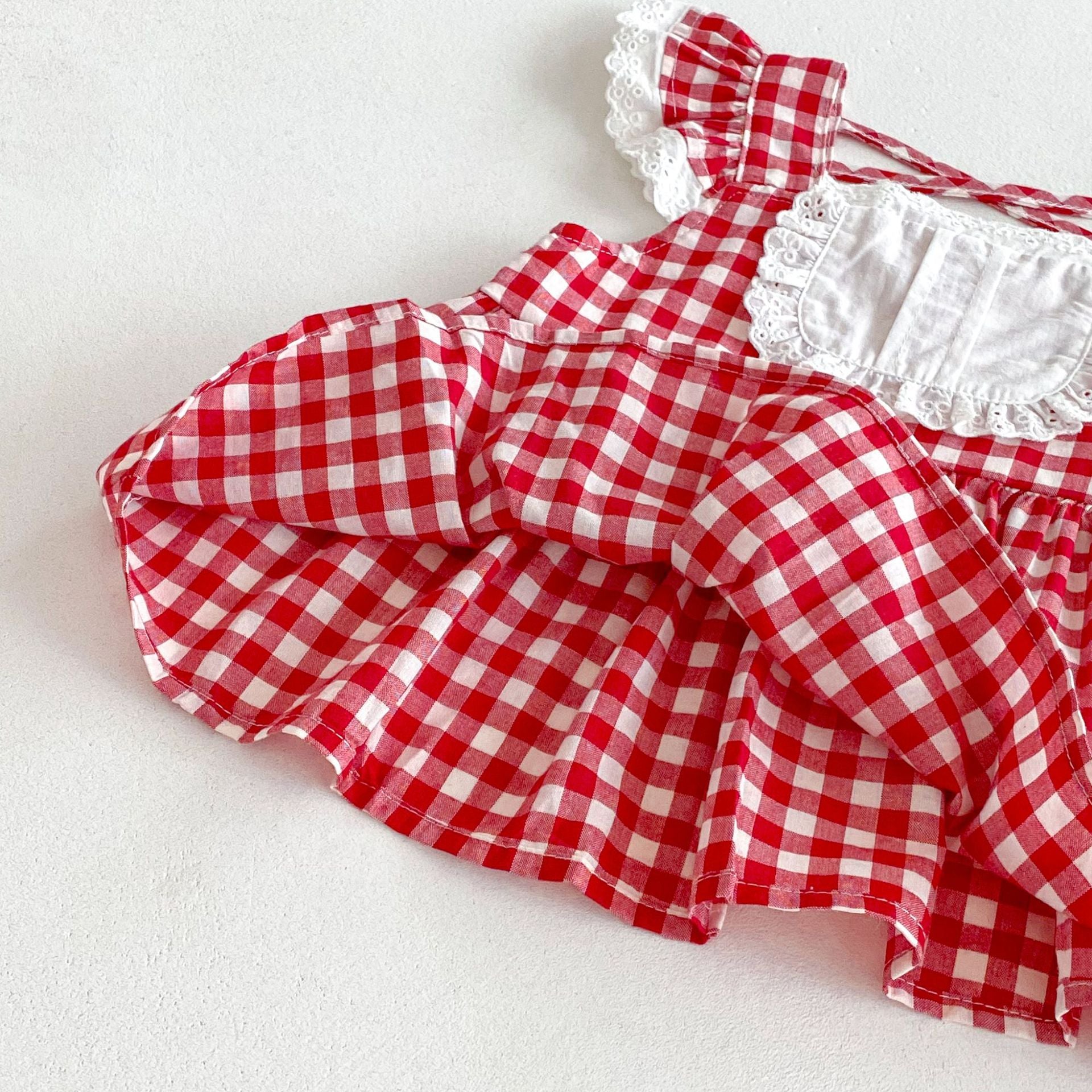 Summer Baby Kids Girls Fly Sleeves Plaid Top and Denim Shorts Clothing Set, MyKids-USA®, Baby & Toddler Outfits, MyKids-USA -  -  -  -  -  -  - .