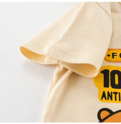 Summer Boys’ Animals Dinosaur and Tiger Cartoon Pattern T-shirt in European and American Style, MyKids-USA®, Baby & Toddler Tops, MyKids-USA -  -  -  -  -  -  - 