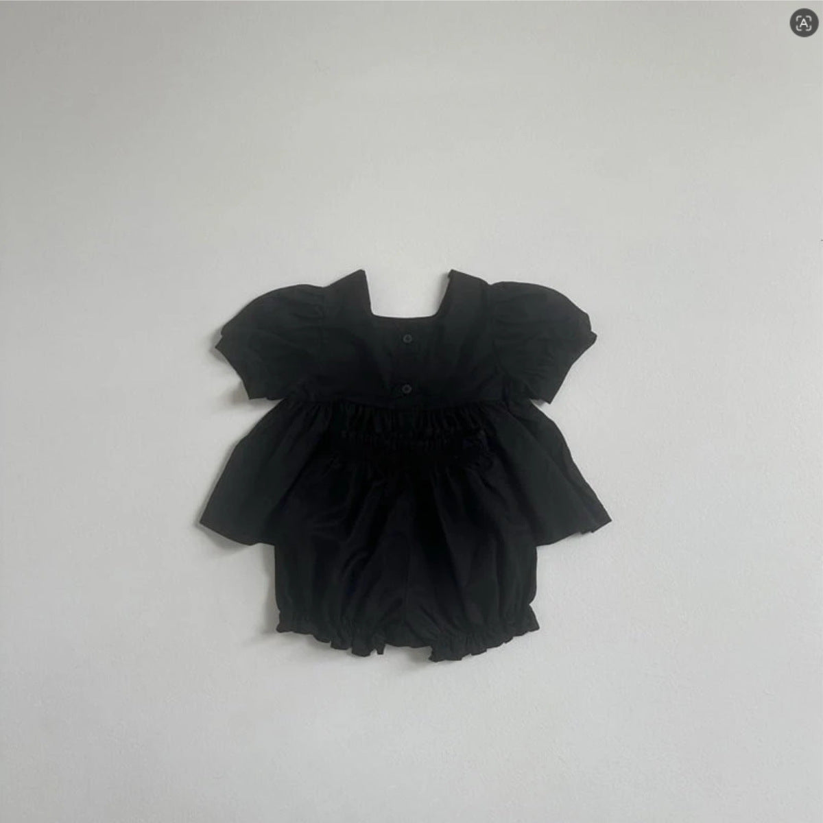 Arrival Summer Baby Kids Girls Short Sleeves Square Neck Shirt and Shorts Clothing Set