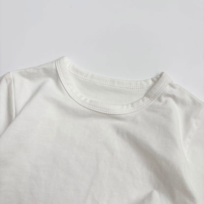 Summer Baby Kids Unisex Solid Color Short Sleeves T-shirt and Smiling Face Pattern Onesies Overalls Clothing Set, MyKids-USA®, Baby & Toddler Outfits, MyKids-USA -  -  -  -  -  -  - 