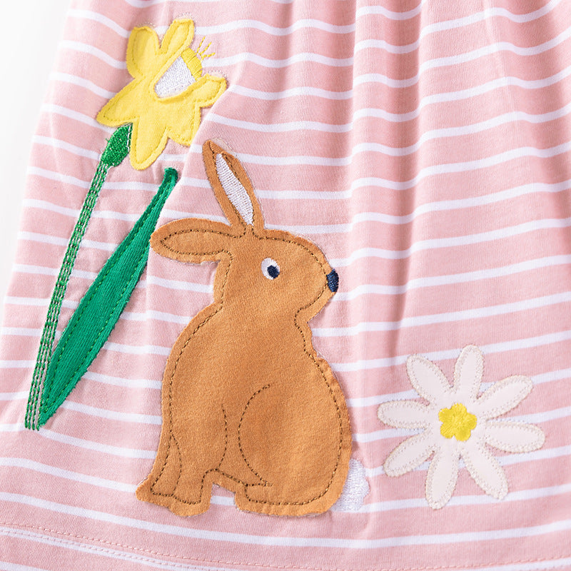 Autumn and Spring Arrival Striped and Cartoon Pattern Long Sleeves Dress for Stylish Girls, MyKids-USA®, Baby & Toddler Dresses, MyKids-USA -  -  -  -  -  -  - 