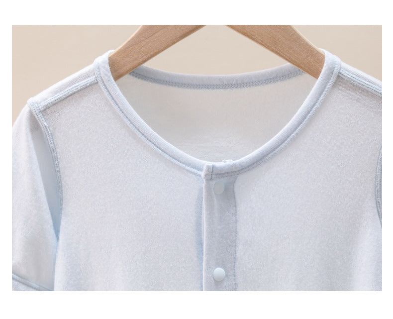 Summer Arrival Baby Short Sleeves Solid Color Single Breasted Rompers Bodysuits, MyKids-USA®, Baby & Children's One-Pieces, MyKids-USA -  -  -  -  -  -  - .