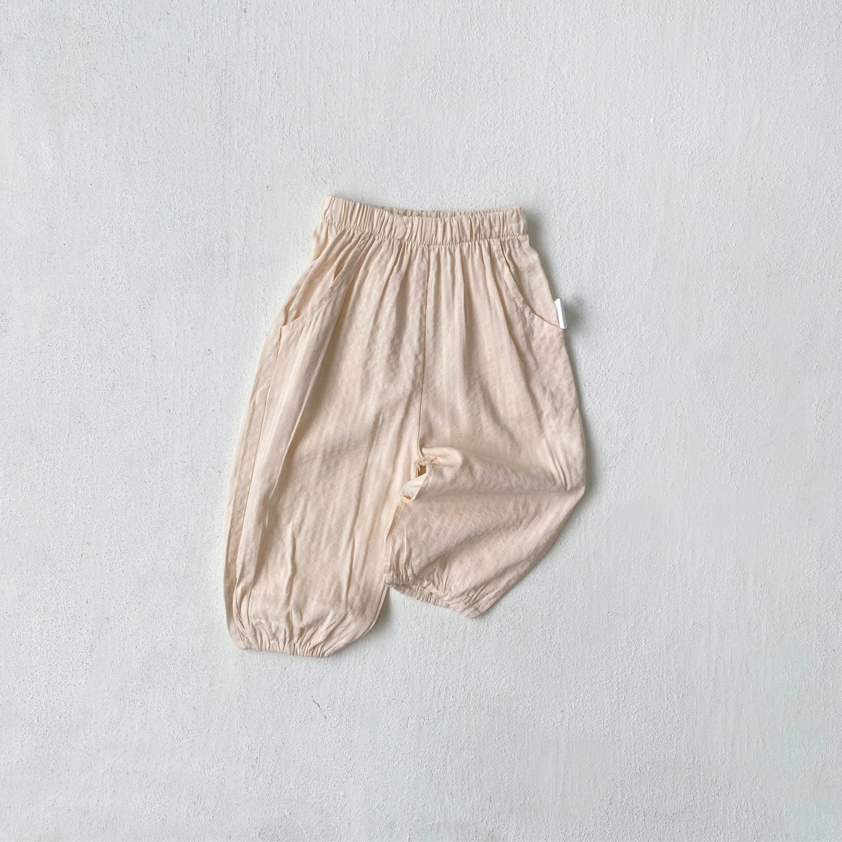 Summer Arrival Baby Unisex Casual Style Plain Jacquard Pattern Pants, MyKids-USA®, Trousers, MyKids-USA - Size/Age - 73 (6-9M) - Color - Apricot -  -  - TR2505292042-A