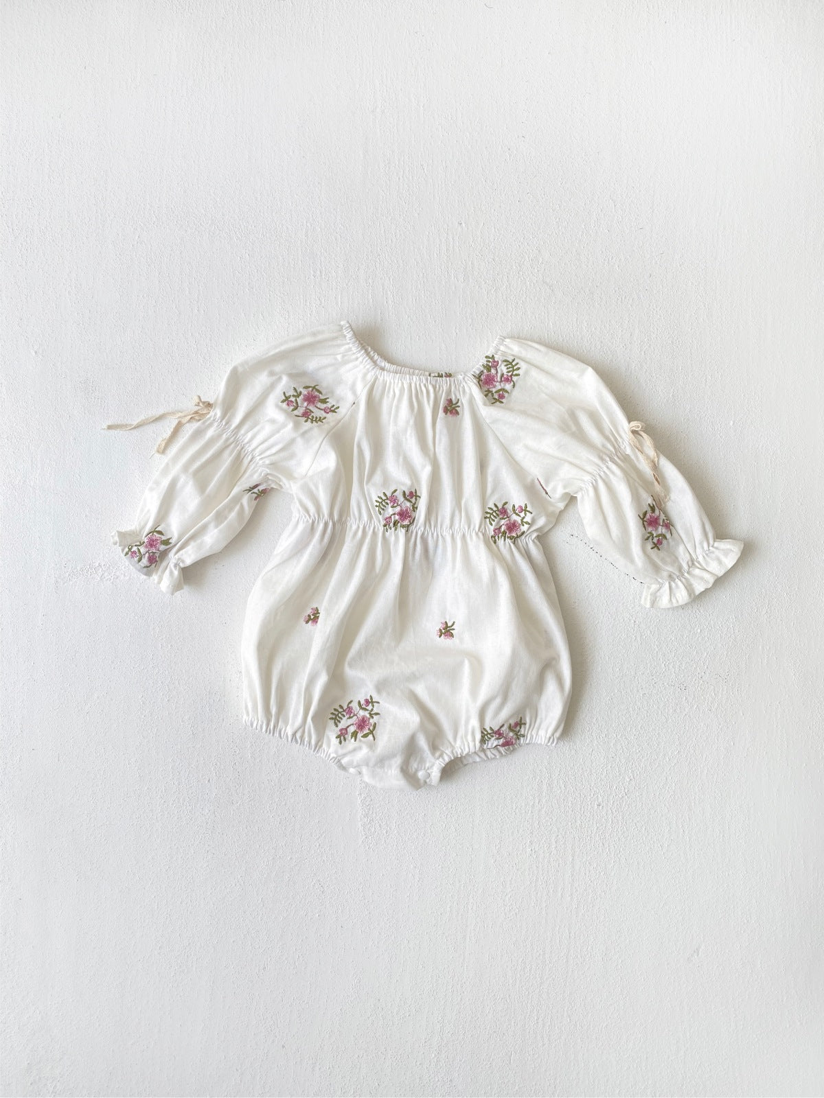 MyKids-USA® Autumn Arrival Baby Kids Girls Princess Long Sleeves Flowers Embroidered Bodysuit