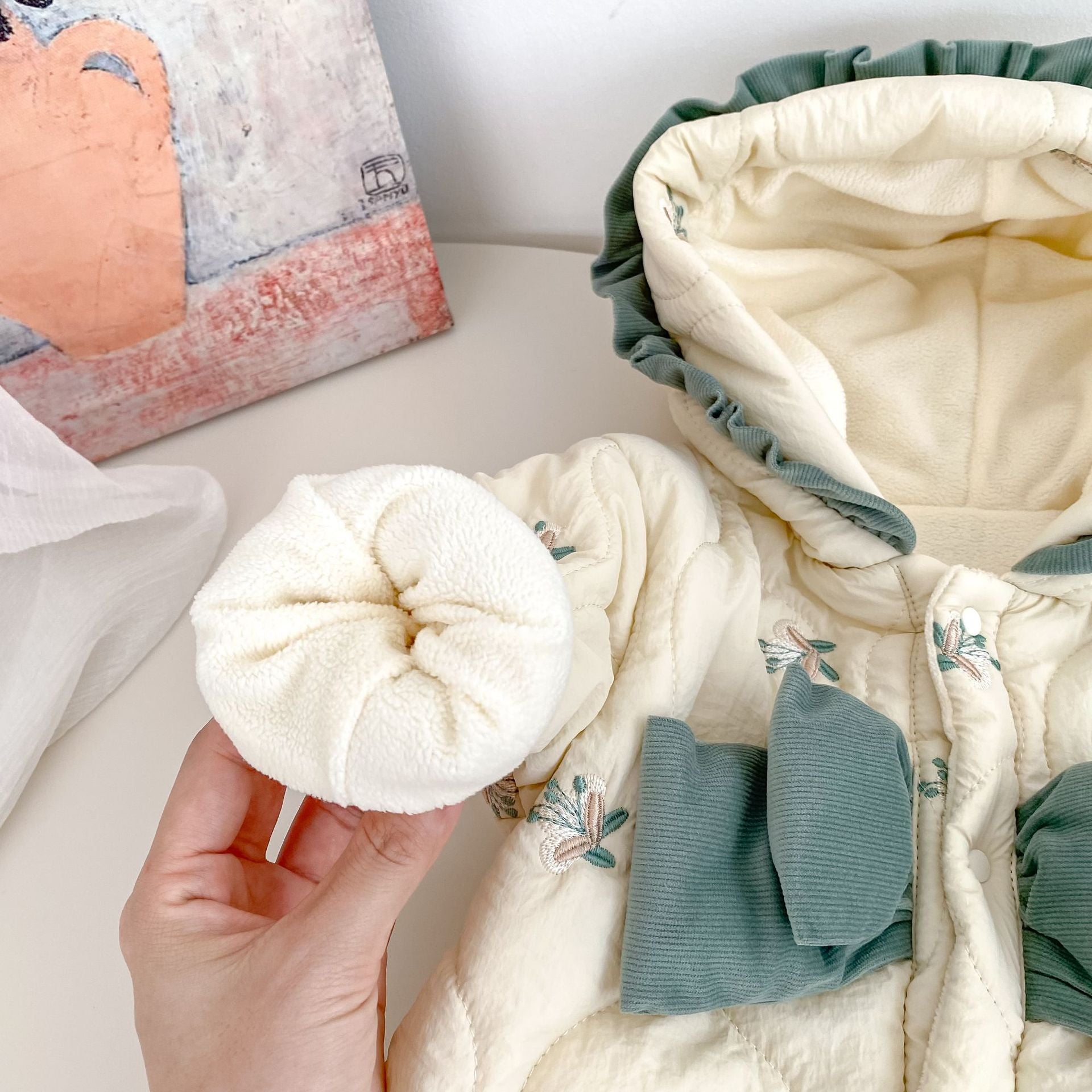 Winter Arrival Baby Girls Long Sleeves Floral Pattern Color Patchwork Cotton-Padded Warm Rompers, MyKids-USA®, Baby One-Pieces, MyKids-USA -  -  -  -  -  -  - 