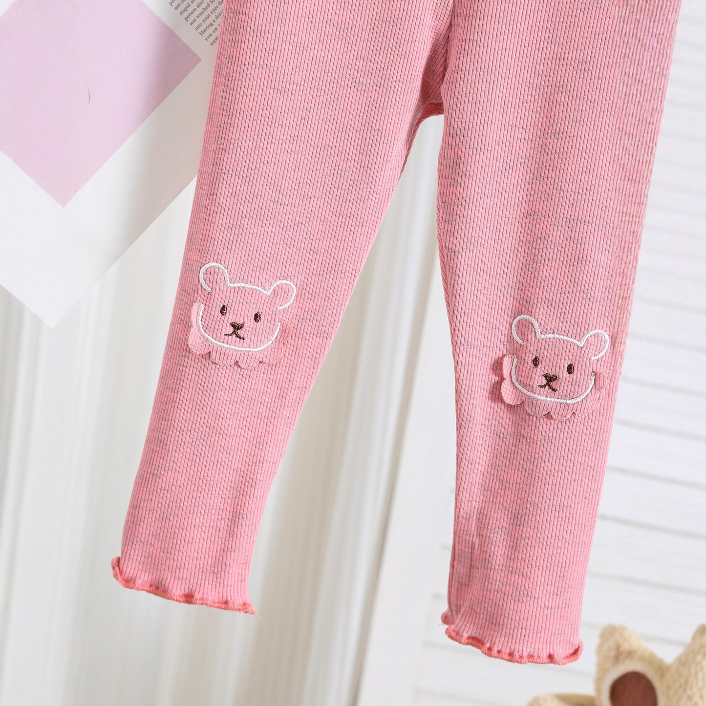 Autumn Arrival Elastic Baby Kids Girls Teddy Bear Pattern Cute Pants, MyKids-USA®, Trousers, MyKids-USA -  -  -  -  -  -  - 