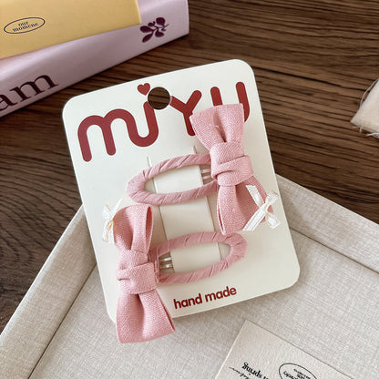 Collection of 2 Versatile Butterfly-bow Pattern Hair Clips, MyKids-USA®, Hair Pins, Claws & Clips, MyKids-USA - Size/Age - Average Size (0-12Y） - Color - Pink -  -  - TR2601291558-B.