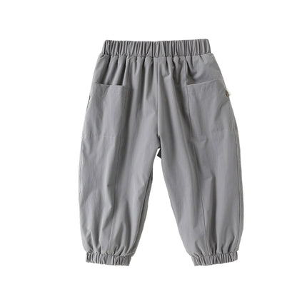 Autumn and Winter Arrival Casual Style Solid Color Thick Pants for Baby and Kids, MyKids-USA®, Trousers, MyKids-USA - Size/Age - 80 (9-12M) - Color - Grey -  -  - TR2601051807-B.