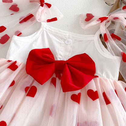 Design Summer Baby Kids Girls Sleeveless Hearts Pattern Strap Bodysuit Dress, MyKids-USA®, Baby & Children's Dresses, MyKids-USA -  -  -  -  -  -  - .