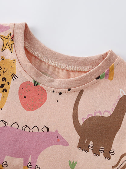 Arrival Summer Baby Kids Girls Short Sleeves Cartoon Pattern Top and Pink Pants Clothing Set, MyKids-USA®, Baby & Children's Outfits, MyKids-USA -  -  -  -  -  -  - .