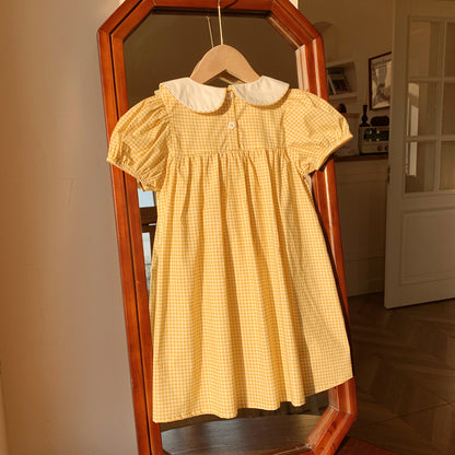 Summer Baby Kids Girls Cute Short Sleeves Ducks Pattern Embroidered Dress, MyKids-USA®, Baby & Toddler Dresses, MyKids-USA -  -  -  -  -  -  - 