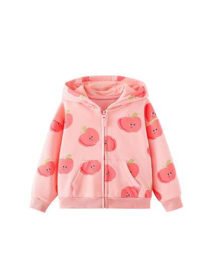 MyKids-USA® Autumn Arrival Girls’ Cartoon Apple Pattern Coat