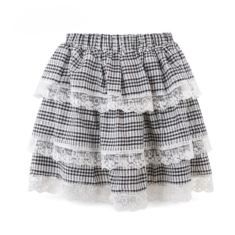 Arrival Summer Baby Kids Girls Short Sleeves Letters Pattern T-shirt and Plaid Skirt