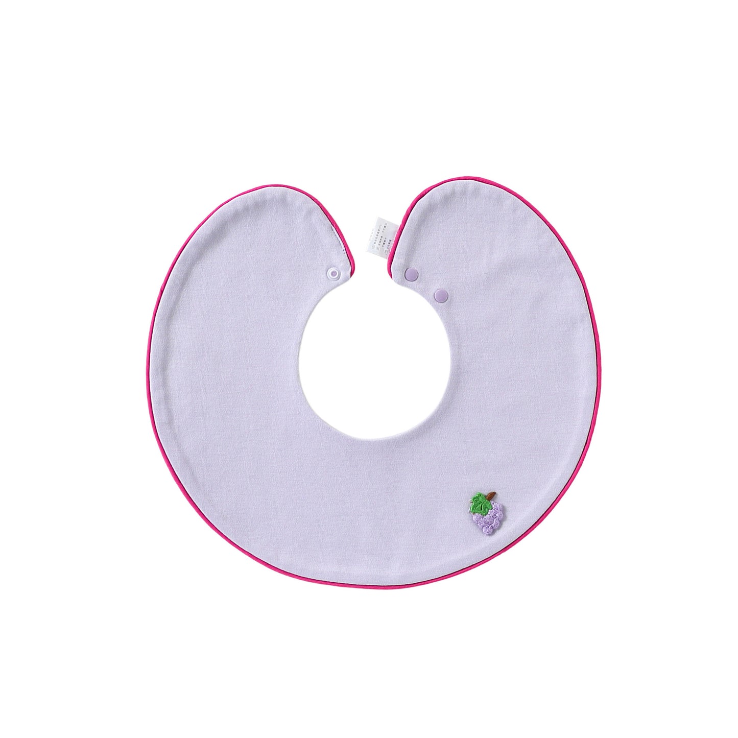 Adorable Cartoon and Fruits Pattern Cotton Snap-on Round Shaped Bib, MyKids-USA®, Bibs, MyKids-USA® - Size/Age - S (0-1Y) - Color - Purple -  -  - TR2604242323-G.