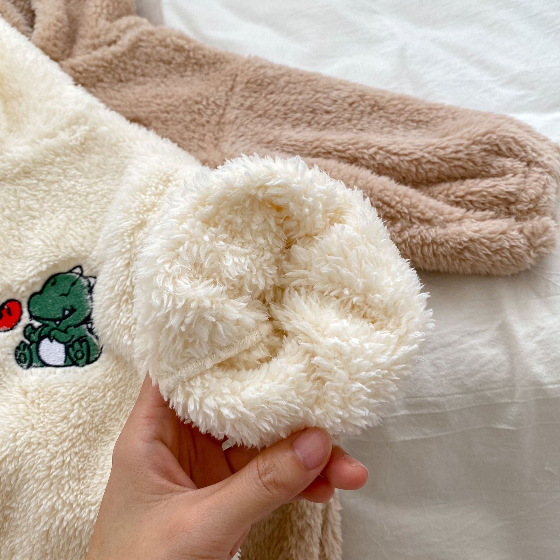 Winter New Arrival Baby Unisex Long Sleeves Cartoon Pattern Fluffy Hooded Rompers, MyKids-USA®, Baby One-Pieces, MyKids-USA -  -  -  -  -  -  - 