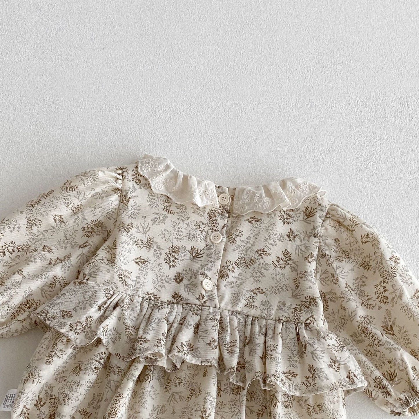 Autumn Arrival Baby Girls Long Sleeves Floral Onesies with Collar, MyKids-USA®, Baby One-Pieces, MyKids-USA -  -  -  -  -  -  - 