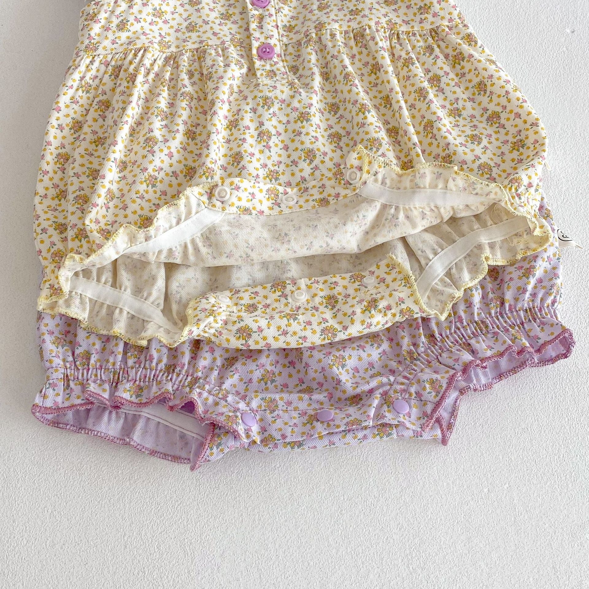 Summer Arrival Baby Girls Cute Floral Pattern Fly Sleeves Onesies, MyKids-USA®, Baby One-Pieces, MyKids-USA -  -  -  -  -  -  - 