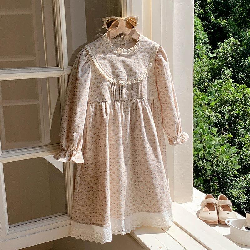 Autumn Arrival Baby Kids Girls Cute Floral Pattern Long Sleeves Dress, MyKids-USA®, Baby & Toddler Dresses, MyKids-USA -  -  -  -  -  -  - 