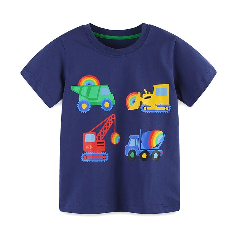 Summer Baby Kids Racing Car Cartoon Pattern T-shirt Clothing Set for Boys, MyKids-USA®, Baby & Toddler Tops, MyKids-USA -  -  -  -  -  -  - 