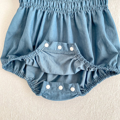 Summer Girls Solid Color Square Neck Short Sleeves Onesies and Dress – Princess Sister Matching Set, MyKids-USA®, Baby & Children's Outfits, MyKids-USA -  -  -  -  -  -  - .