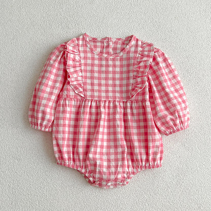 Plaid Pattern Various Style Onesies For Baby Girl