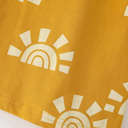 Summer Baby Kids Casual Sunrise Pattern T-shirt and Shorts Clothing Set for Boys, MyKids-USA®, Baby & Toddler Outfits, MyKids-USA -  -  -  -  -  -  - 