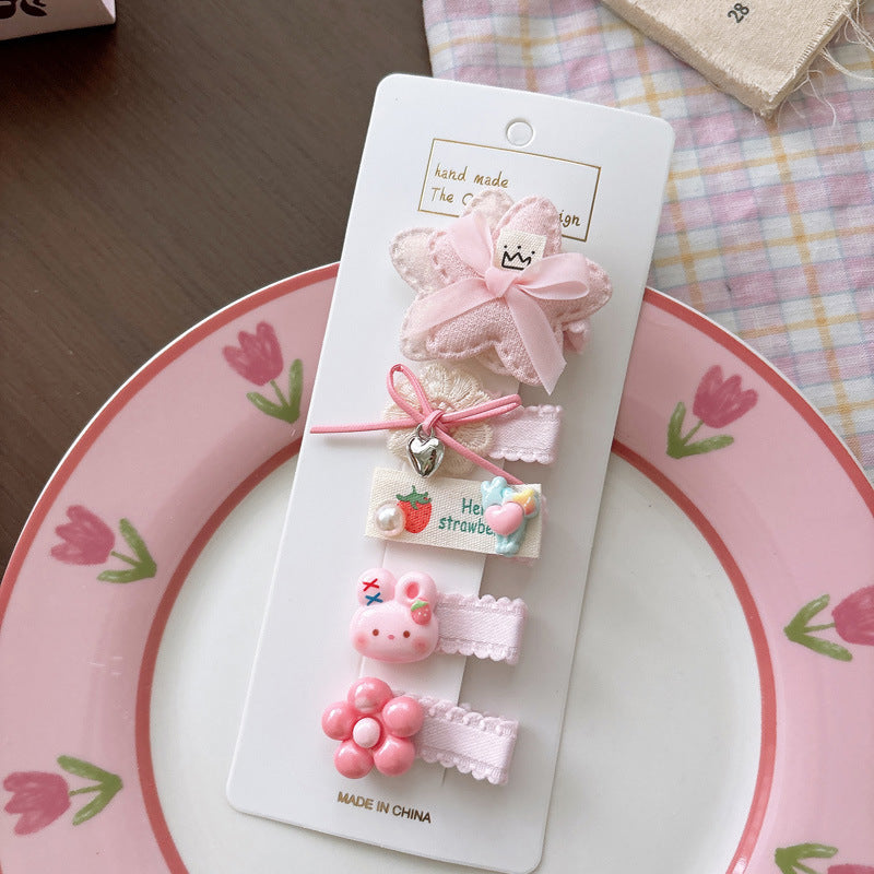 Cute Cartoon Pattern Hair Clips, MyKids-USA®, Hair Pins, Claws & Clips, MyKids-USA - Size/Age - Average Size (0-12Y） - Color - Pink -  -  - TR2604161439-H.