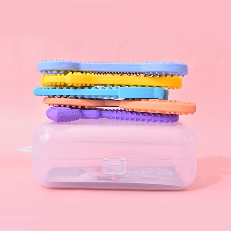 Infant Teething Kit – 5-Piece Silicone Chew Toys for Babies, MyKids-USA®, Teethers, MyKids-USA - Size/Age - Average Size (0-6Y） - Color - Blue -  -  - TR2508302227-A