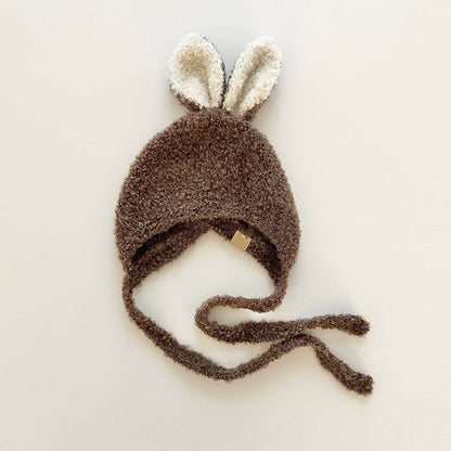 Winter and Autumn Rabbits Design Warm Fleece Balaclava for Baby: Sweet Cute Ear Protector Hat, MyKids-USA®, Baby & Toddler Hats, MyKids-USA - Size/Age - Average Size (0-6Y） - Color - Brown -  -  - TR2412012101-C