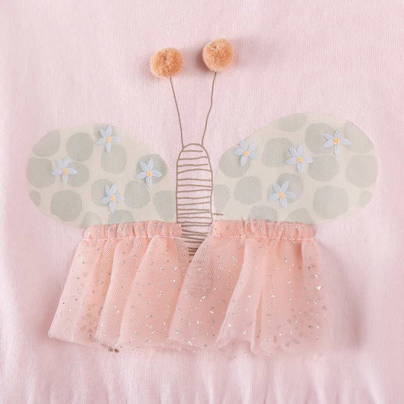 Spring and Autumn Girls Butterfly Cartoon Pattern Long Sleeves Top and Floral Pants Clothing Set, MyKids-USA®, Baby & Toddler Outfits, MyKids-USA -  -  -  -  -  -  - 