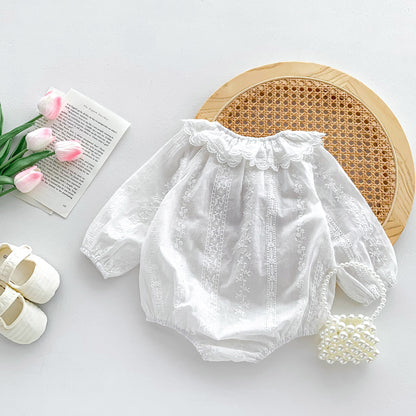 Solid Color Ruffle Neck Soft Cotton bodysuit, MyKids-USA®, Baby One-Pieces, MyKids-USA -  -  -  -  -  -  - .