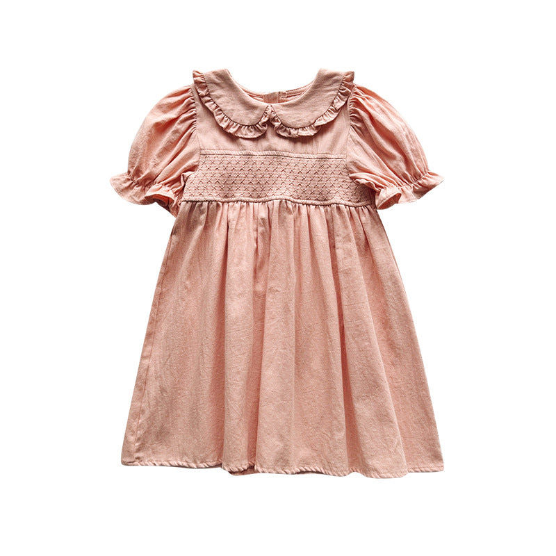 Summer Arrival Baby Girls Short Sleeves Argyle Pattern Plain Dress, MyKids-USA®, Baby & Children's Dresses, MyKids-USA -  -  -  -  -  -  - .