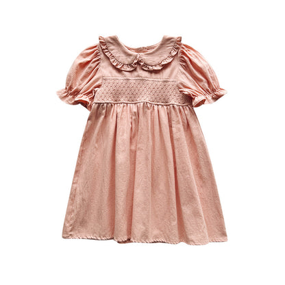 Summer Arrival Baby Girls Short Sleeves Argyle Pattern Plain Dress, MyKids-USA®, Baby & Children's Dresses, MyKids-USA -  -  -  -  -  -  - .