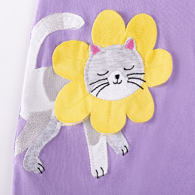 Autumn and Spring Arrival Cartoon and Striped Pattern Long Sleeves Dress for Stylish Girls, MyKids-USA®, Baby & Toddler Dresses, MyKids-USA -  -  -  -  -  -  - 