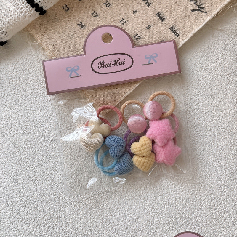 Collection of 10 Versatile Colorful Hair Ties