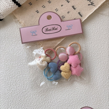 Collection of 10 Versatile Colorful Hair Ties