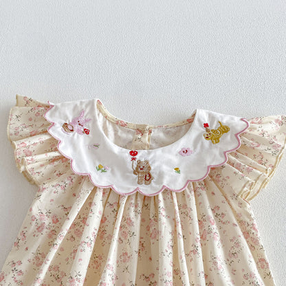 Design Summer Baby Kids Girls Fly Sleeves Floral Pattern Bodysuit, MyKids-USA®, Baby & Children's One-Pieces, MyKids-USA -  -  -  -  -  -  - .