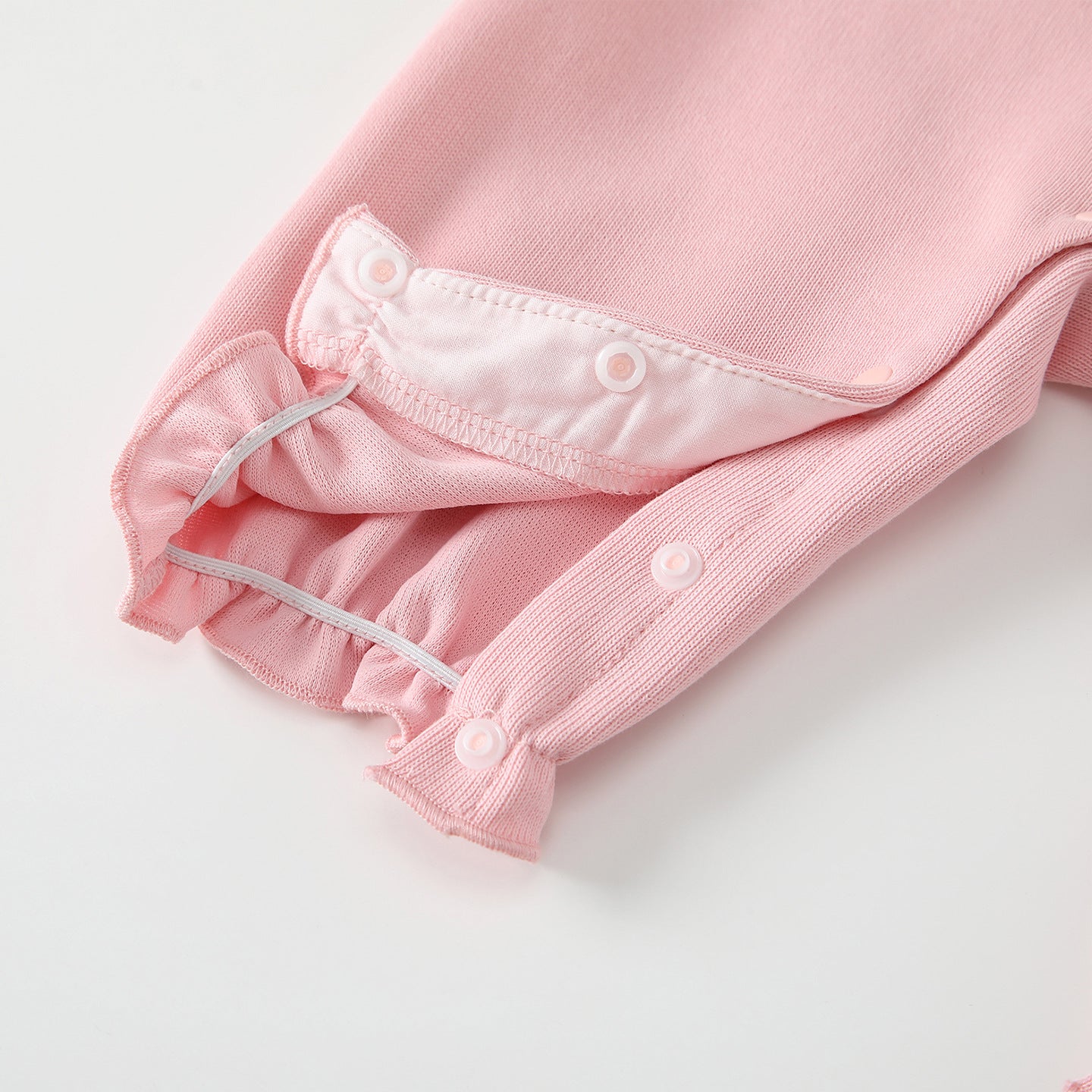 Arrival Spring Baby Girls Pink Single Breasted Long Sleeves Rompers with Floral Pattern Collar, MyKids-USA®, Baby One-Pieces, MyKids-USA -  -  -  -  -  -  - .