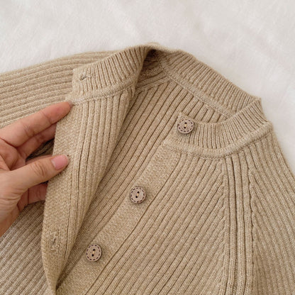 Autumn and Winter Arrival Baby Unisex Long Sleeves Solid Color Knitted Rompers with Hat, MyKids-USA®, Baby One-Pieces, MyKids-USA -  -  -  -  -  -  - .